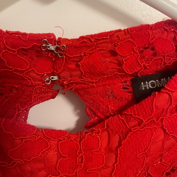 Hommage from Los Angeles bright red mini backless cocktail dress - Picture 5 of 7